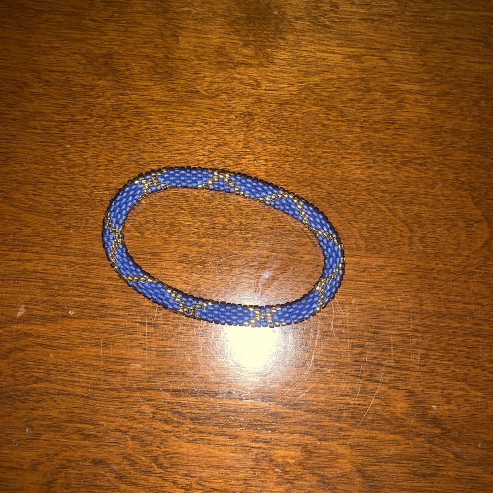 Sashka Co. Blue / gold wvu bracelet